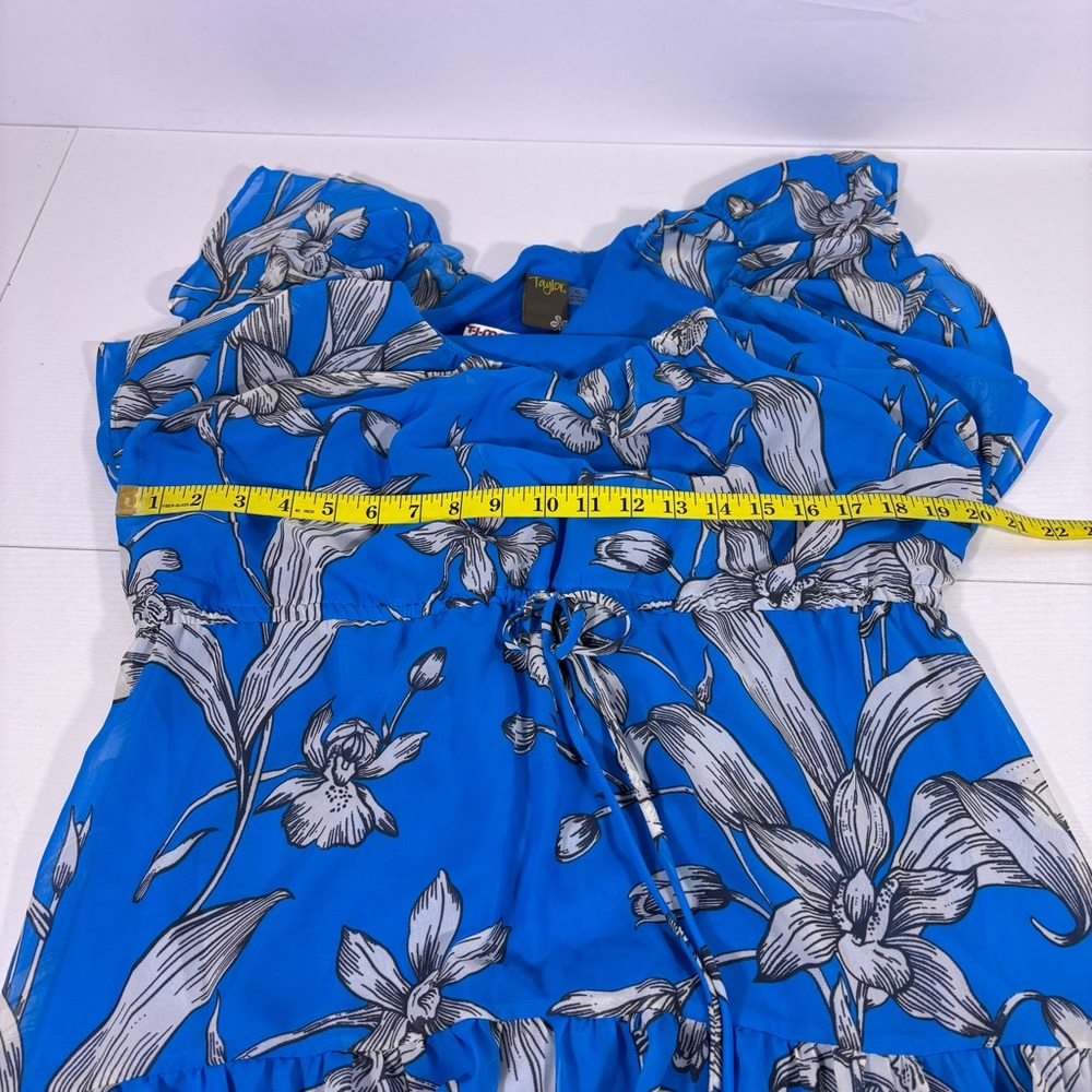 Taylor Blue Floral Maxi Dress - Picture 4 of 7